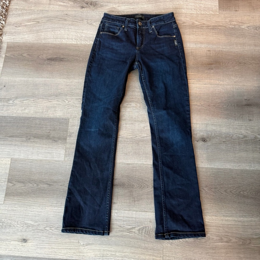 Silver Jeans Women’s Dark Blue Avery Slim Boot Cut Jeans size 26